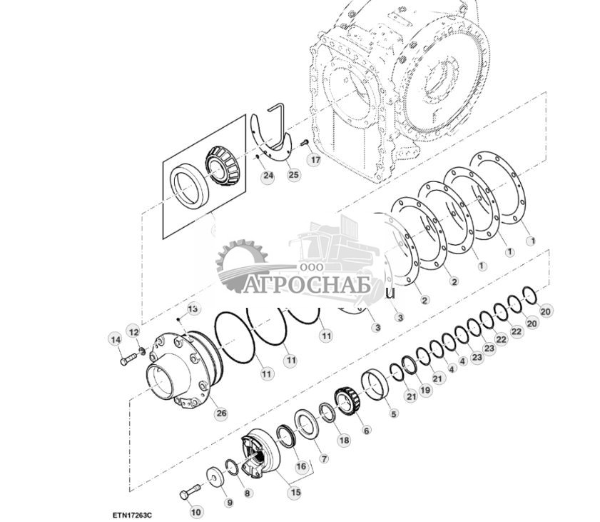 Входная крышка заднего моста, с двухступенчатым редуктором - ST781468 468.jpg